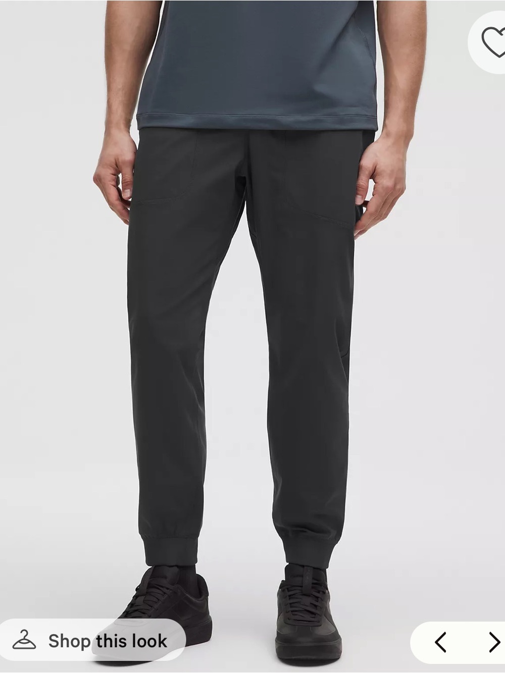Lululemon Men’s ABC Warpstreme Joggers Dark Grey Size Large